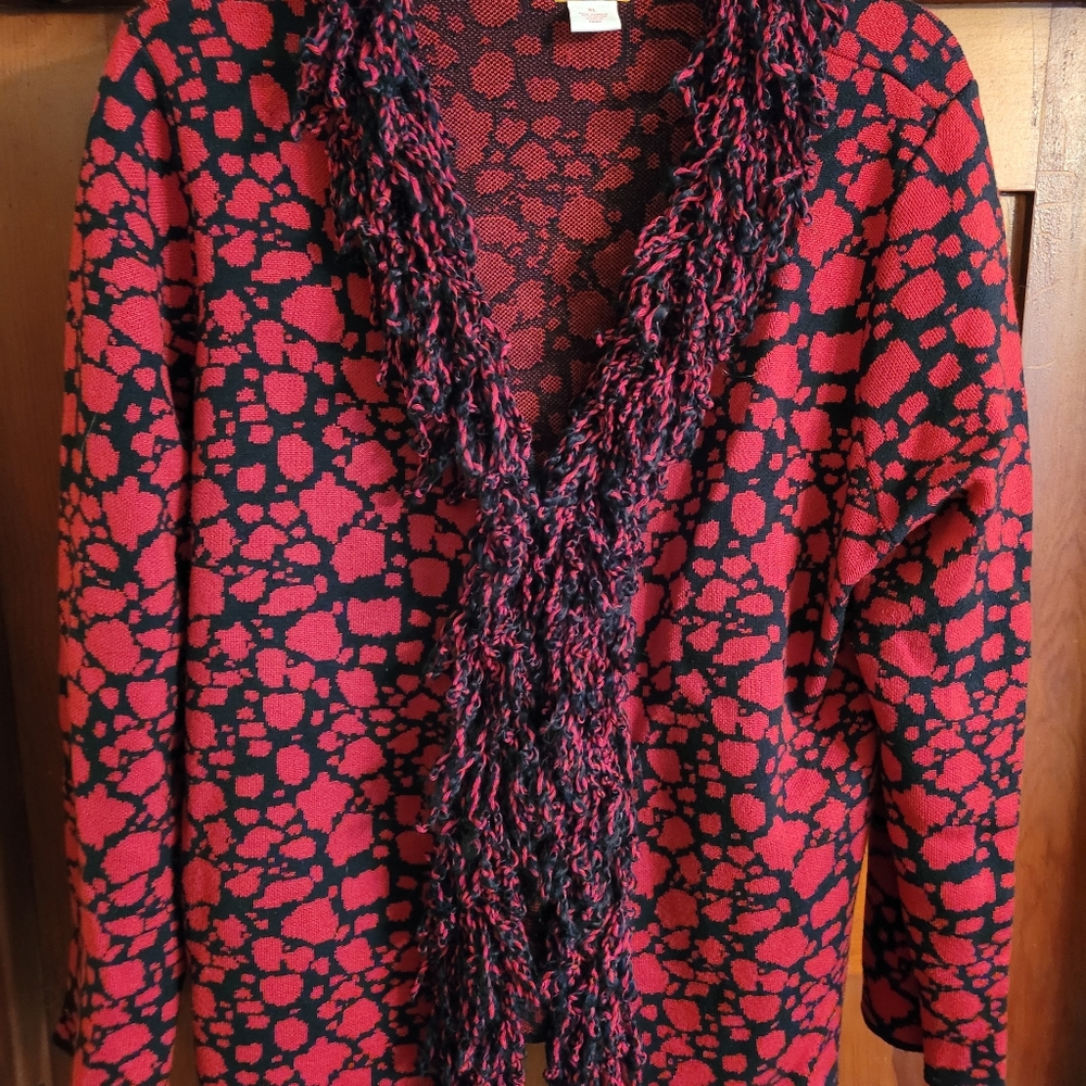 Beautiful fringed sweater jacket